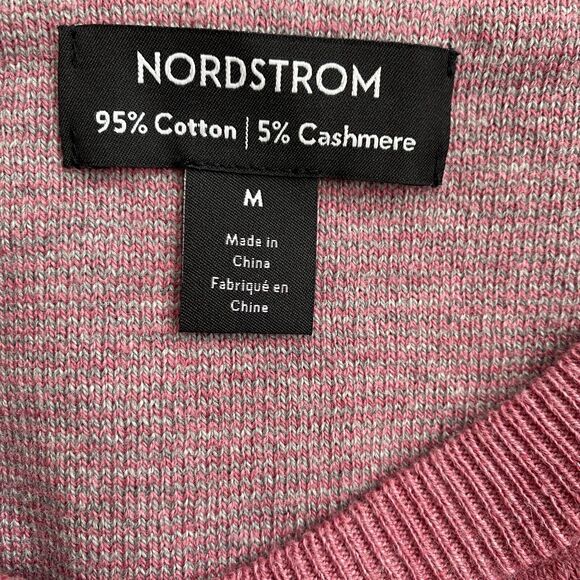 Nordstrom Crew-Neck Long Sleeve Cotton Cashmere Blend Pullover Sweater Sz M - Picture 5 of 5